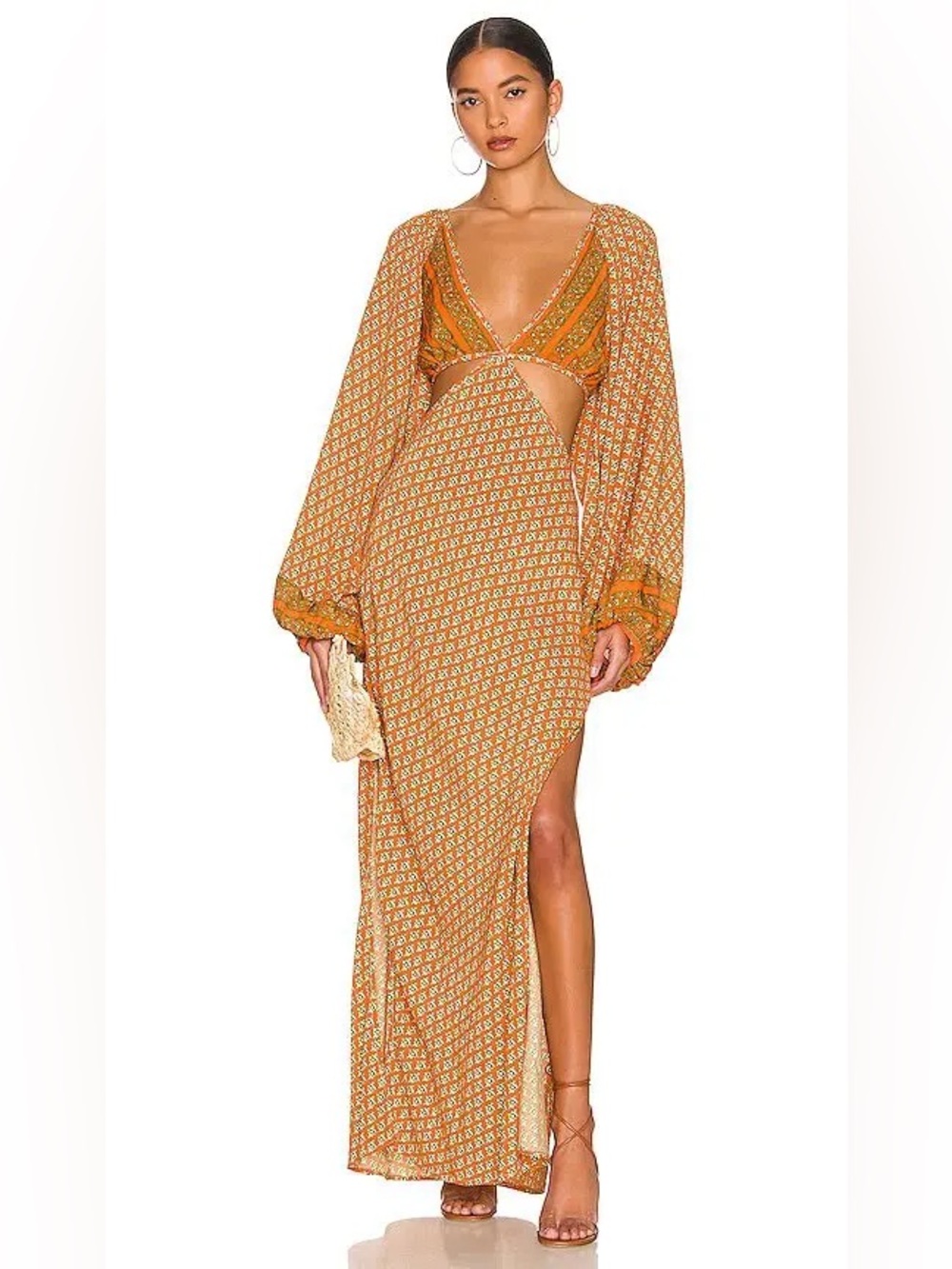Jen’s Pirate Booty Daydream Sonora Orange Cutout Maxi Dress
